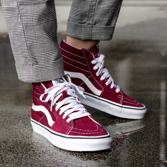 vans sk8 hi burgundy